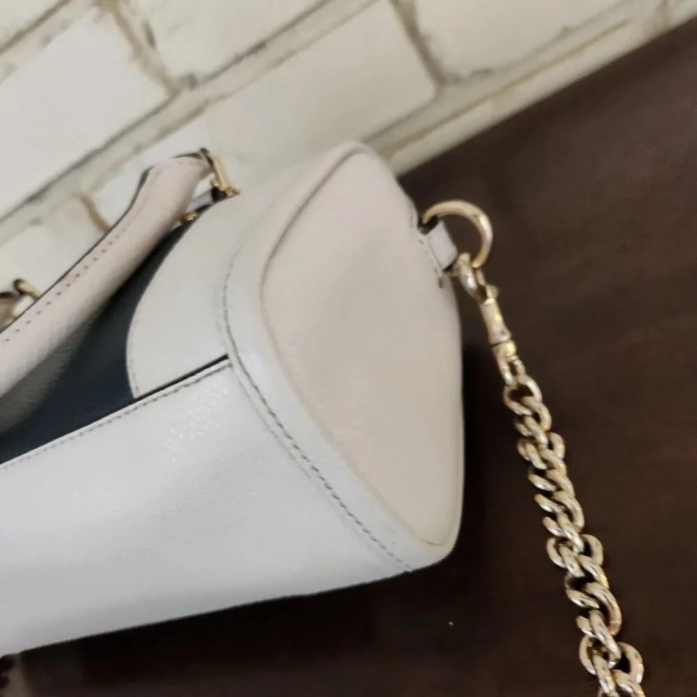 New Coach Mini Bennett Midnight & White Crossbody Bag Satchel Purse